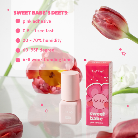 SWEET BABE pink adhesive