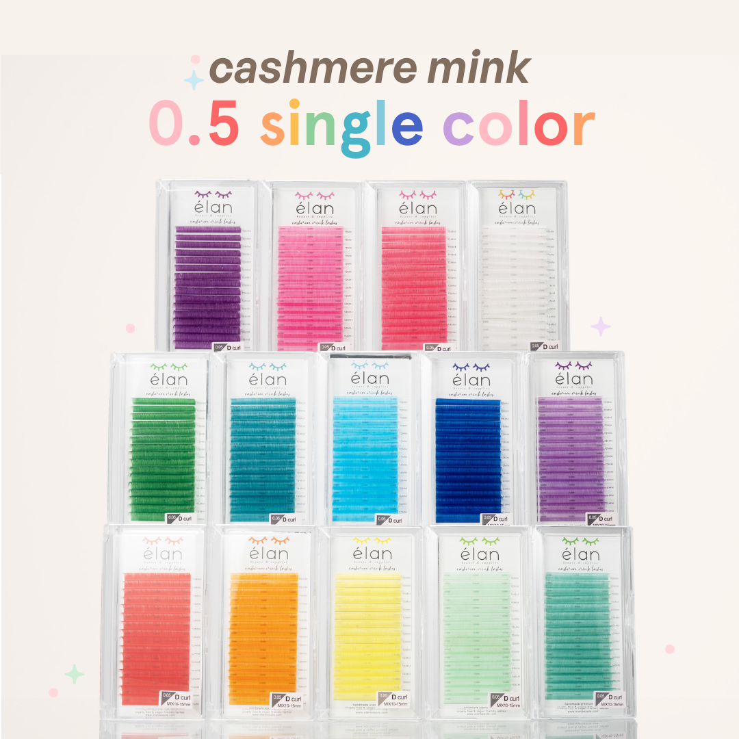 SINGLE COLOR 0.05 cashmere mink lashes