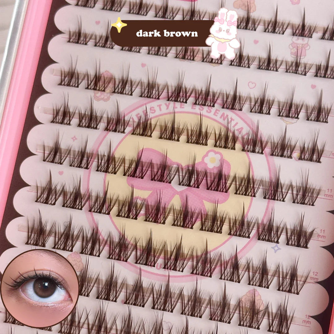 rumi BROWN lash cluster book