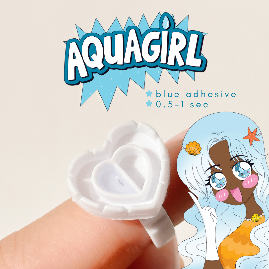 AQUA GIRL blue adhesive