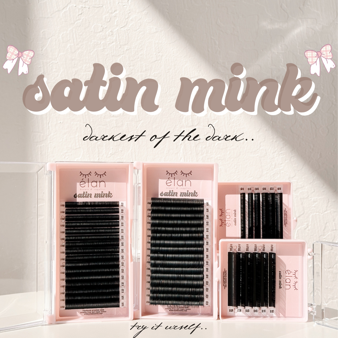 0.05 SATIN MINK lash trays (DARKEST lashes) 🎀