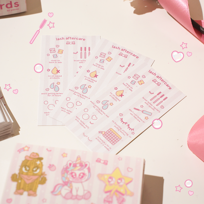 lash aftercare cards (50pcs)