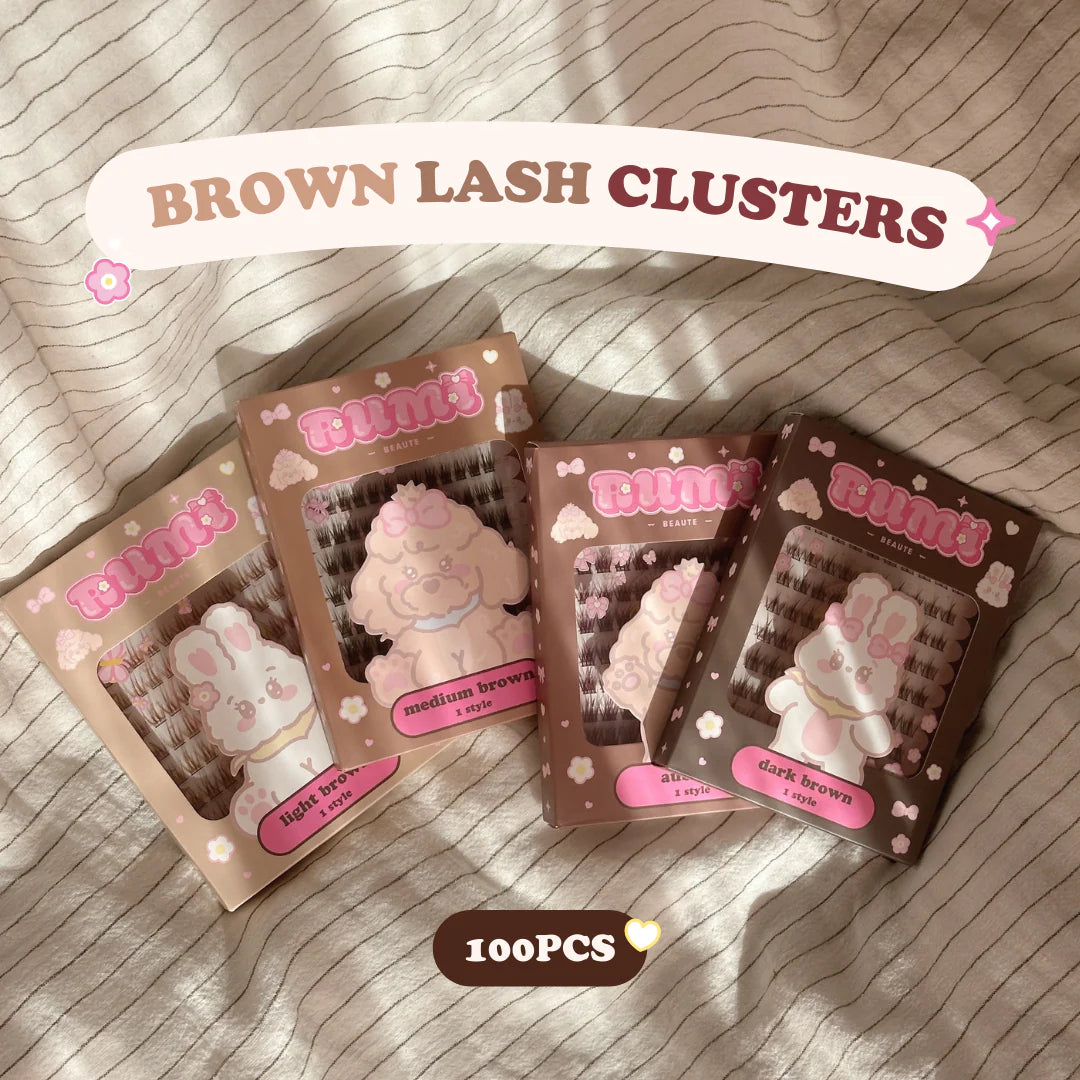 rumi BROWN lash cluster book