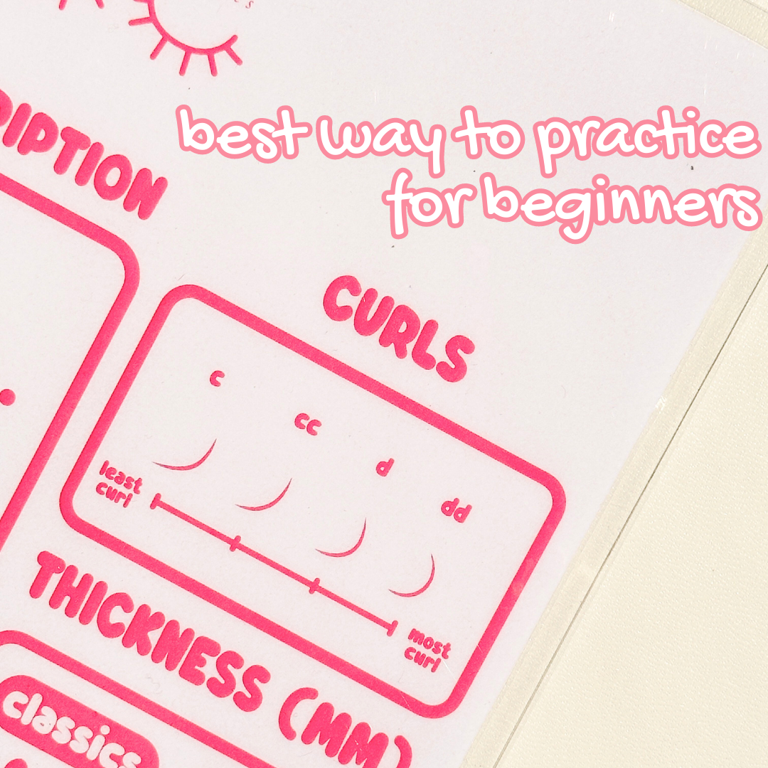 lash educator lash practice sheet