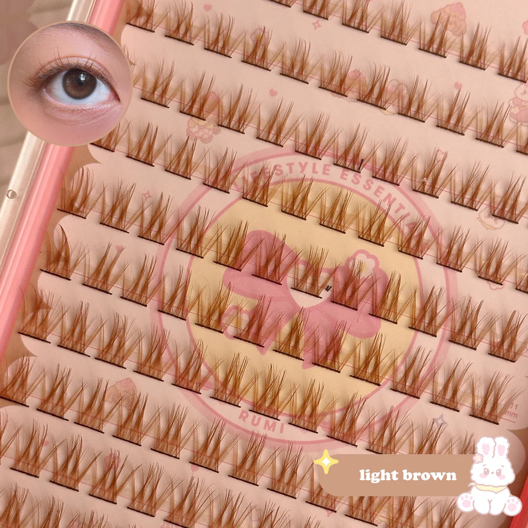 rumi BROWN lash cluster book