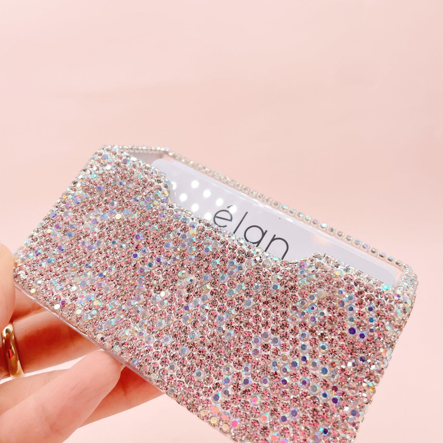 bedazzled business card stand