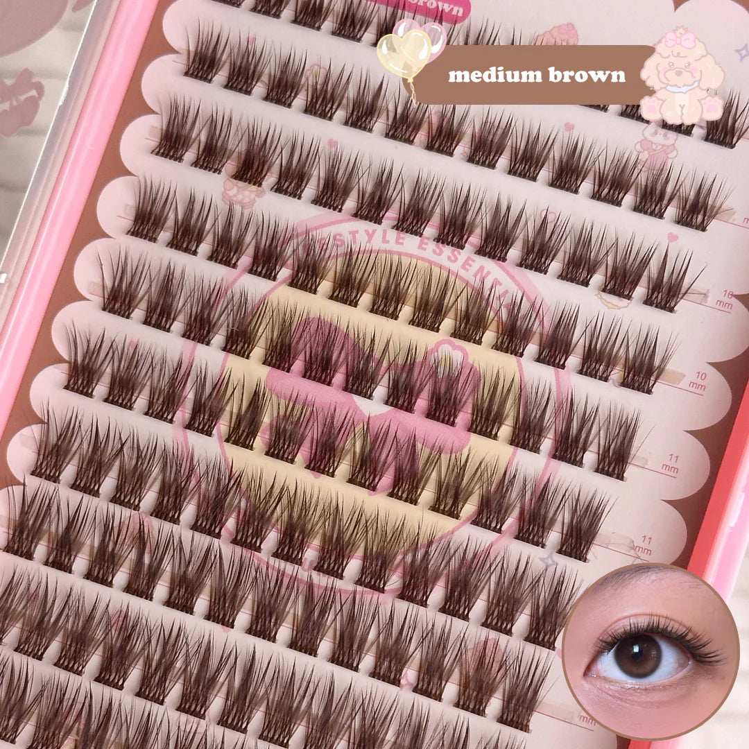 rumi BROWN lash cluster book
