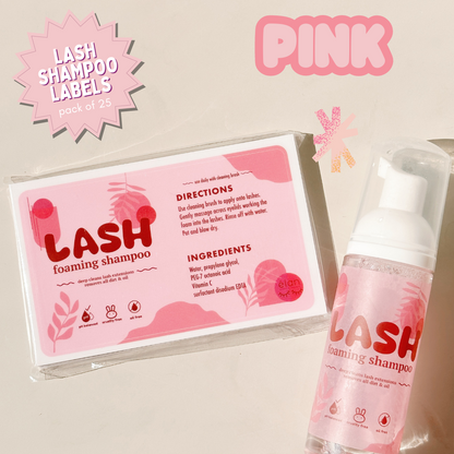 lash shampoo LABELS (pack of 25)