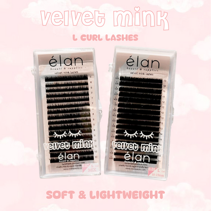 L CURL velvet mink lashes ☁️