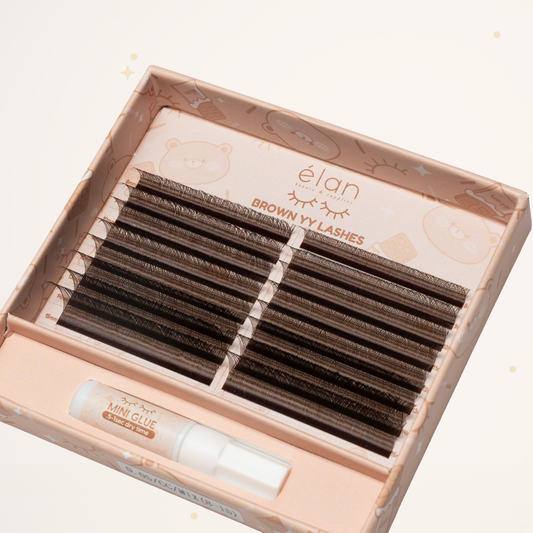 brown YY lashes (+mini adhesive)