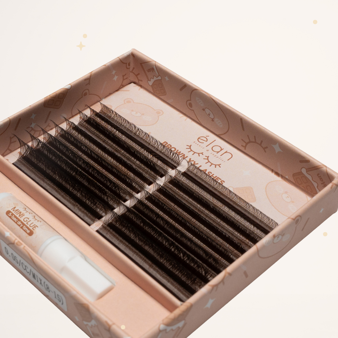 brown YY lashes (+mini adhesive)
