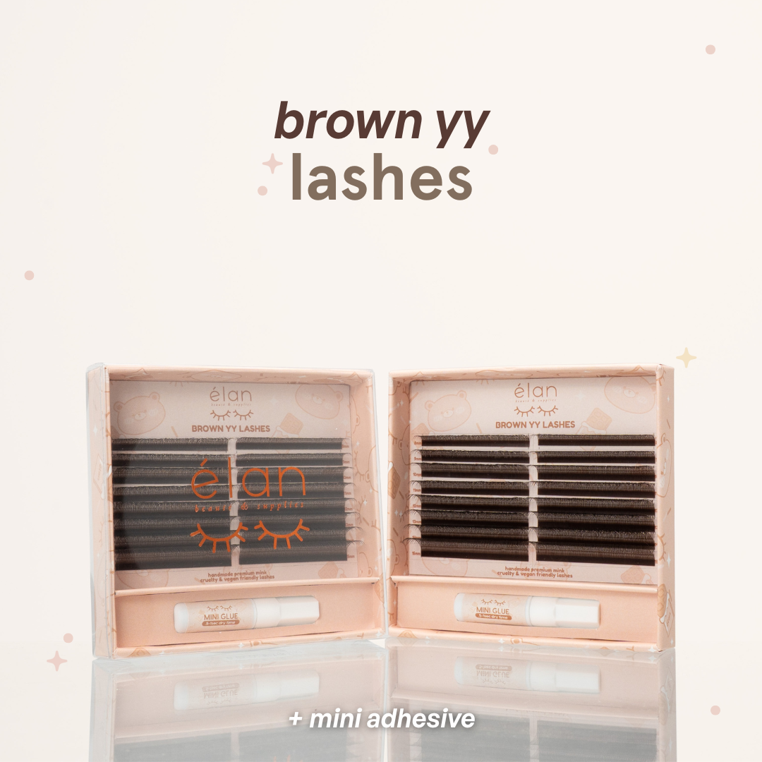 brown YY lashes (+mini adhesive)