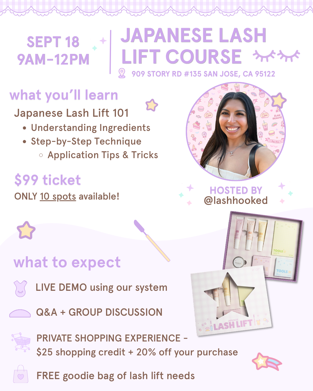japanese lash lift workshop ticket