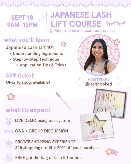 japanese lash lift workshop ticket