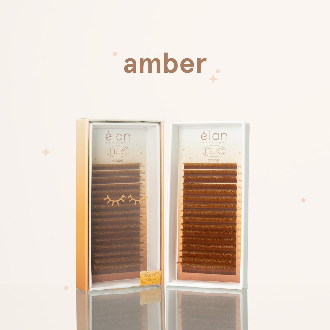 the NUE collection shade-matching color lashes