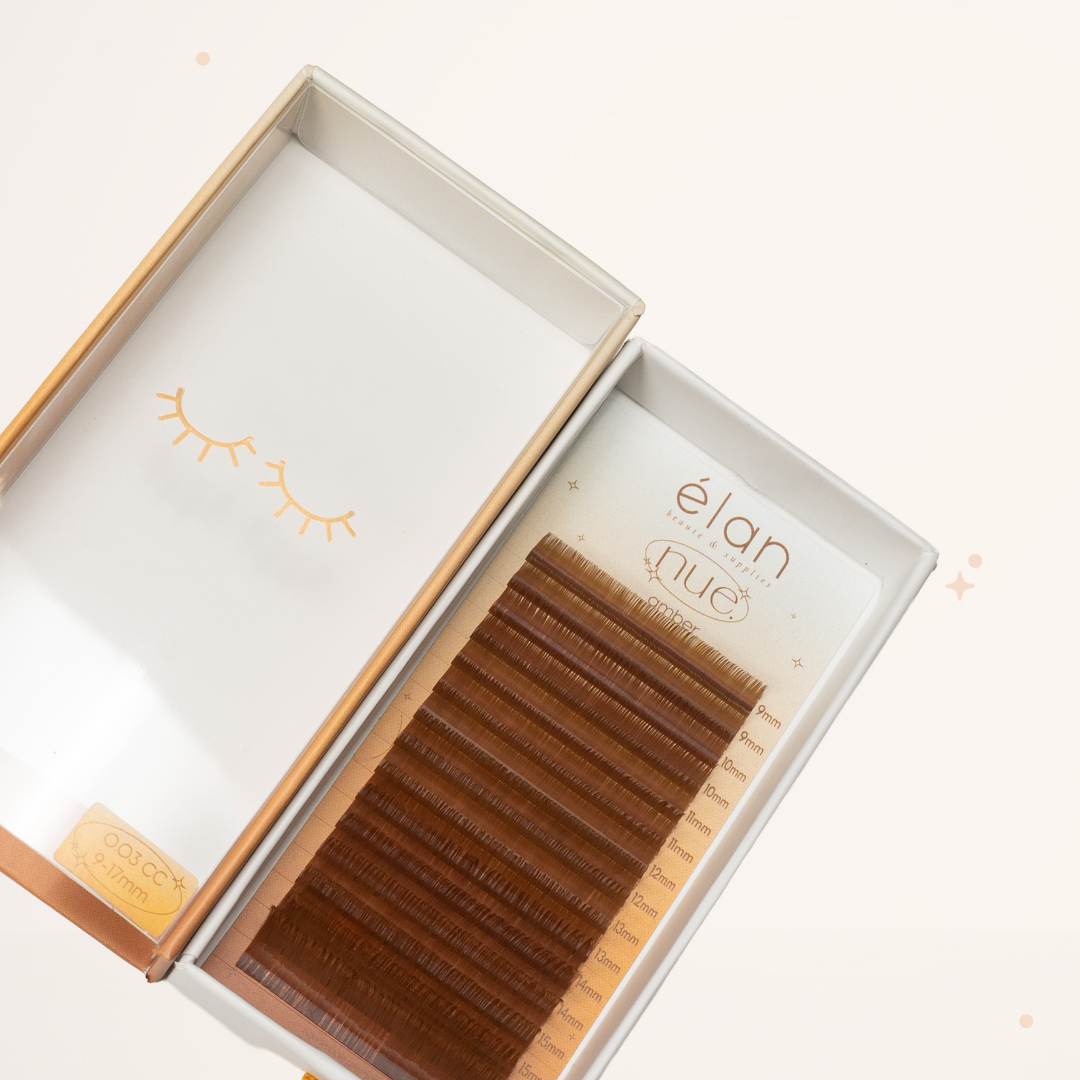 the NUE collection shade-matching color lashes