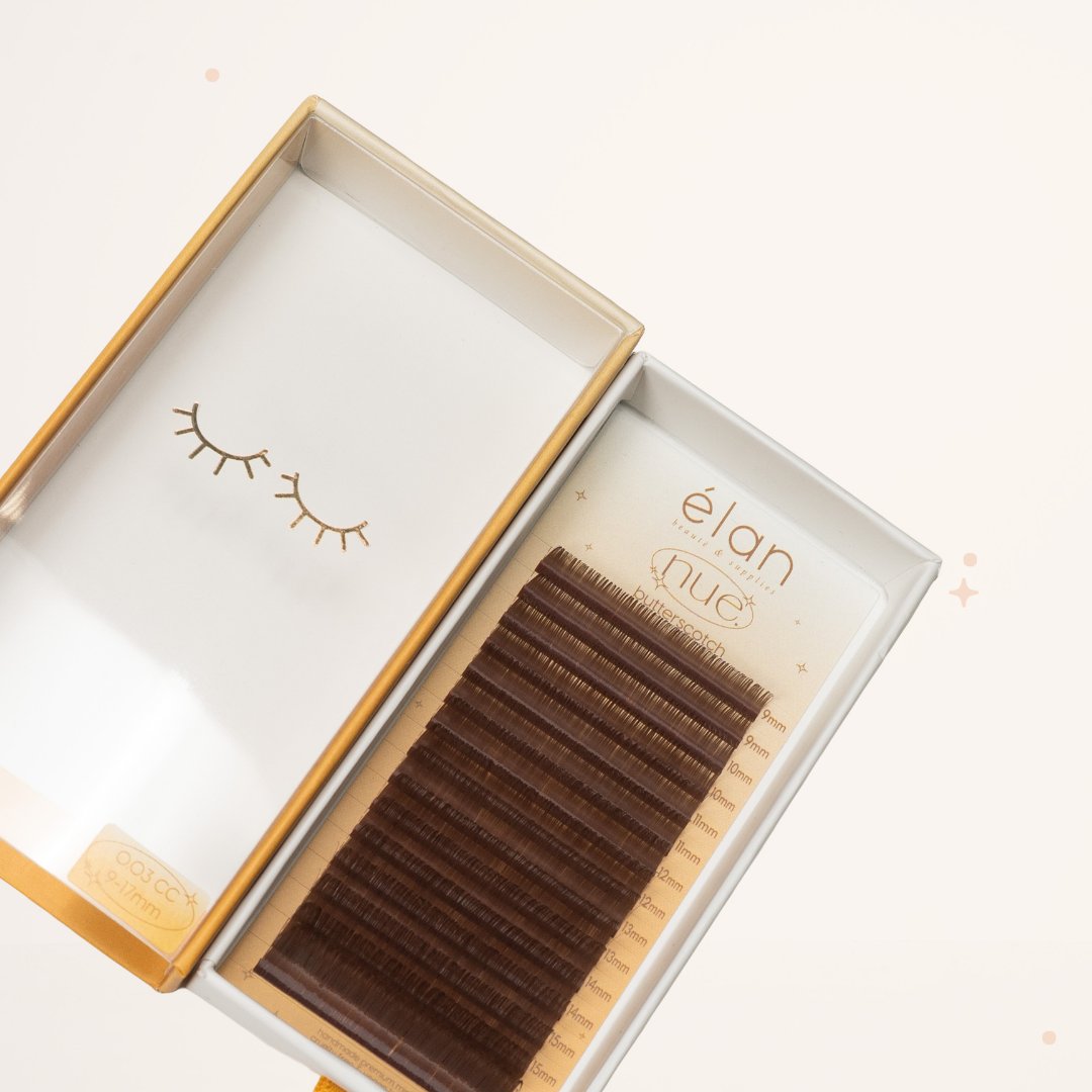 the NUE collection shade-matching color lashes