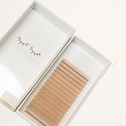 the NUE collection shade-matching color lashes