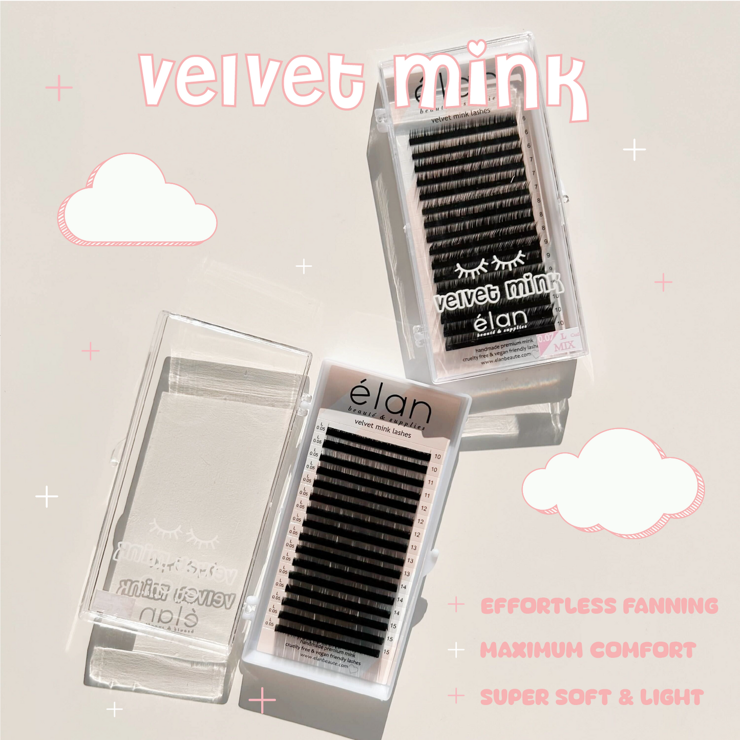 L CURL velvet mink lashes ☁️