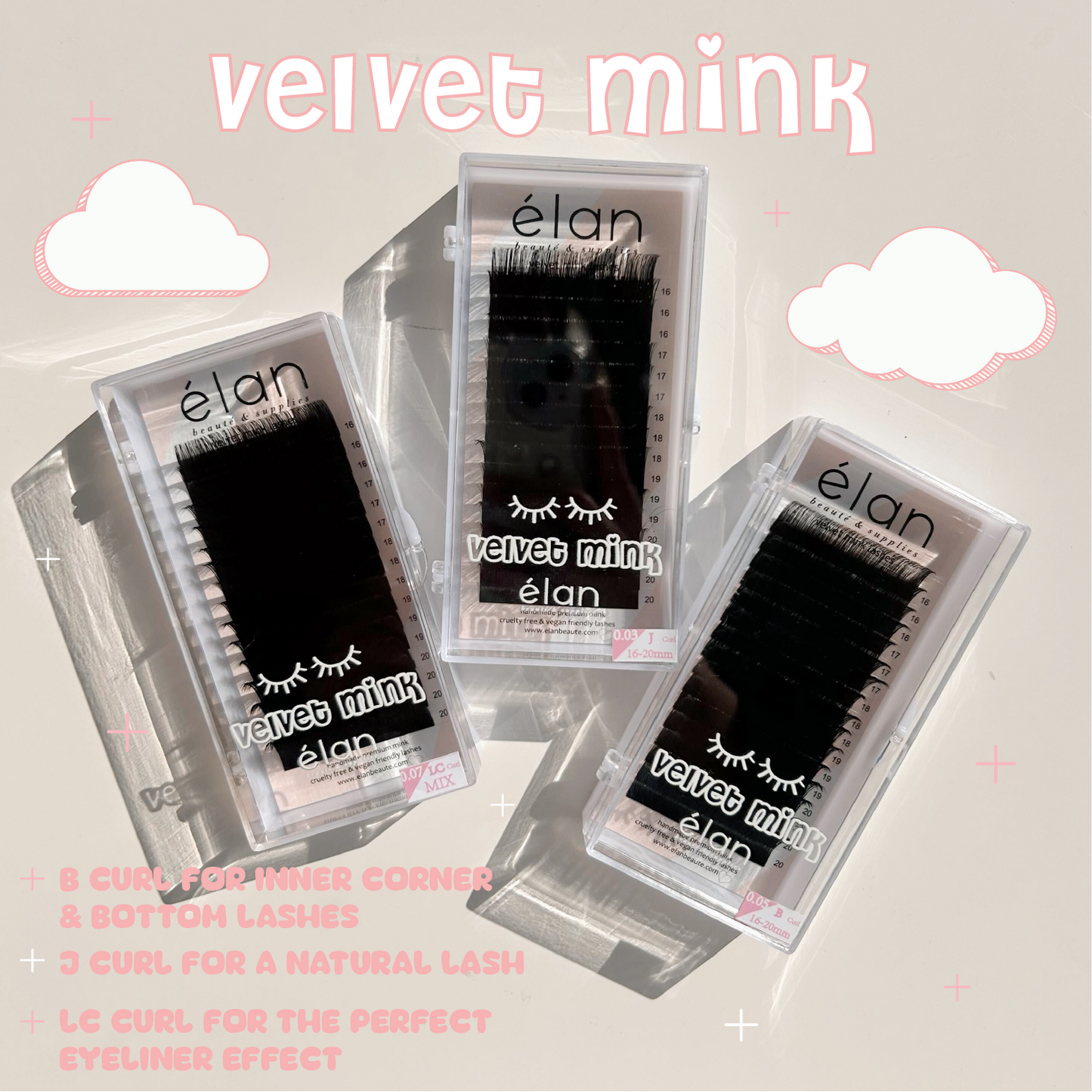 SPECIALTY CURLS B - J - LC velvet mink lashes ☁️